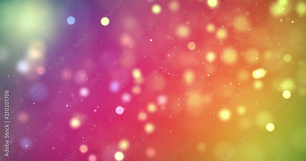 christmas digital glitter sparks multi color particles bokeh flowing on colorful background, holiday xmas festive happy new year event