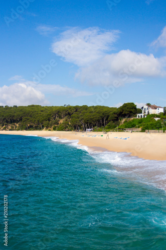beautiful view of summer beach in Spain