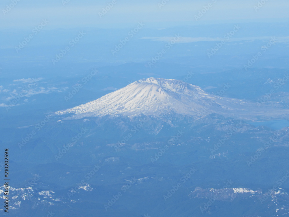 Mt Saint Helens from plane