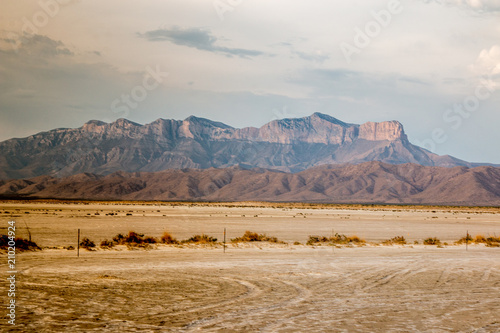 View of the Guadalupe Mountains from Salt Flats