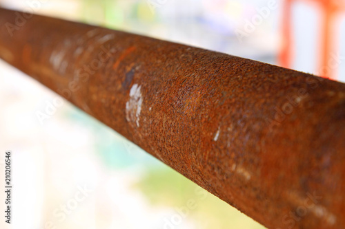rusty steel tube