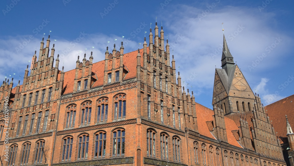 Hannover - Altes Rathaus und Marktkirche, Deutschland