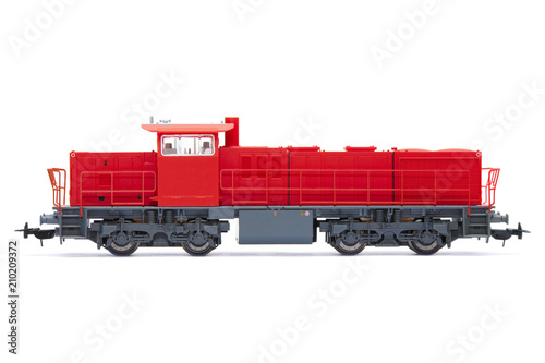 The toy diesel locomotive