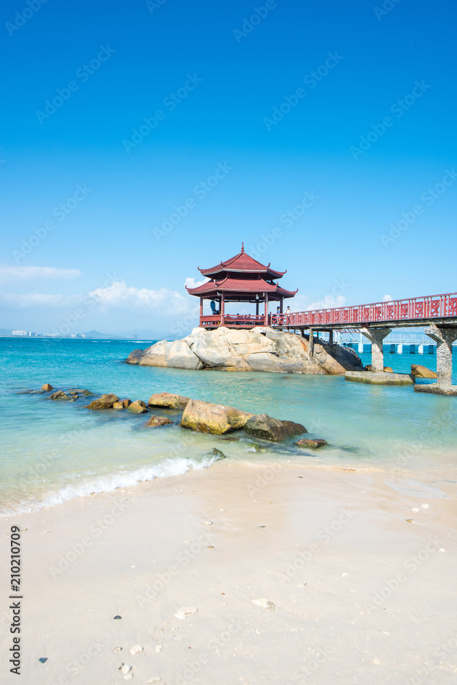 Naklejka premium beach and sea