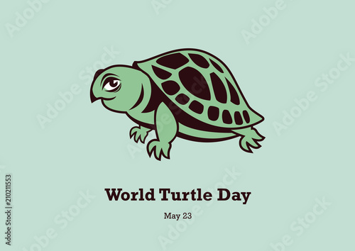 World Turtle Day vector. Turtle cartoon character. Protection of turtles. Important day