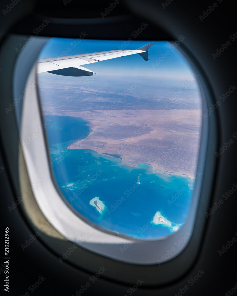 Fototapeta premium In the airplane