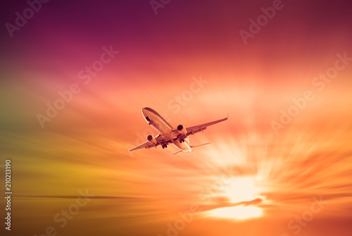 Big plane at sunrise time © JackF