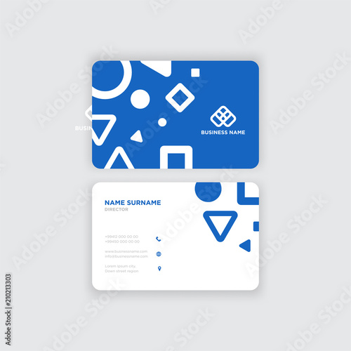 Abstract business card design template vector