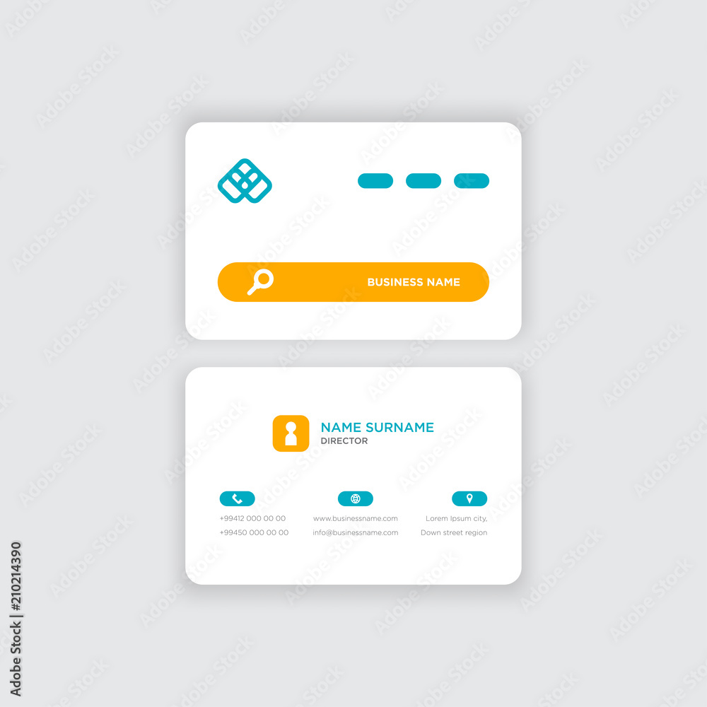 Abstract business card design template vector Abstract business card design template vector