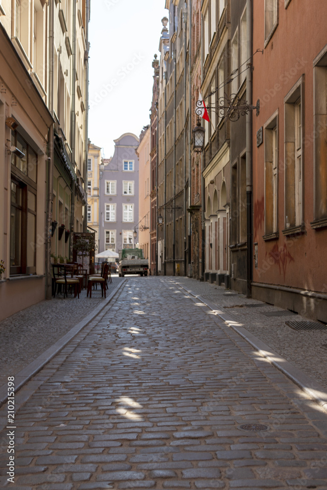 Narrow street in Gdansk