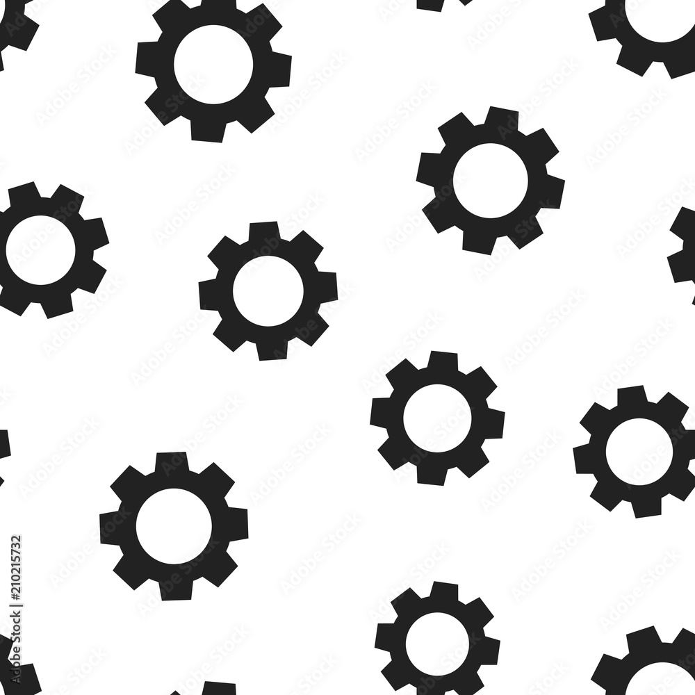 Gear cog wheel icon seamless pattern background. Business concept vector illustration. Gearwheel cogwheel symbol pattern. Gear cog wheel icon seamless pattern background. Business concept vector illustration. Gearwheel cogwheel symbol pattern.