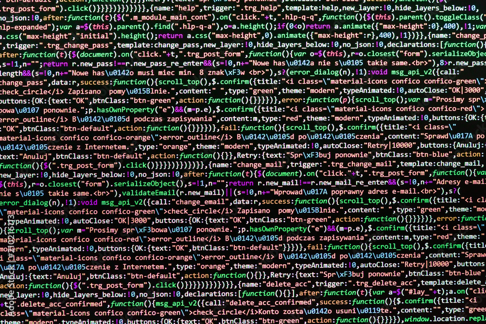 Creative Dark Coding Wallpaper With Text. Programming And Future