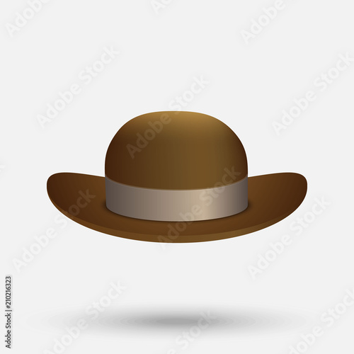 black bowler hat