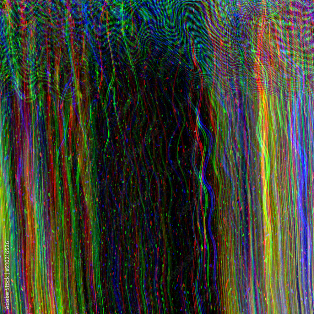 Glitch Universe Background Old TV Screen Error Digital Pixel Noise