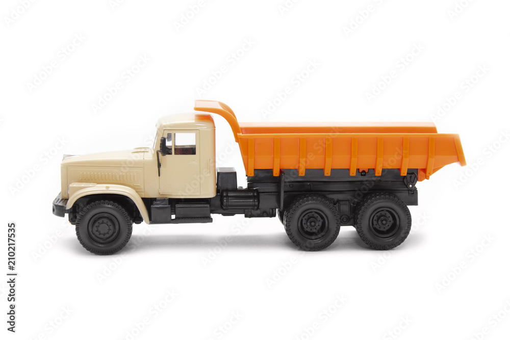 toy excavator and heavy truck