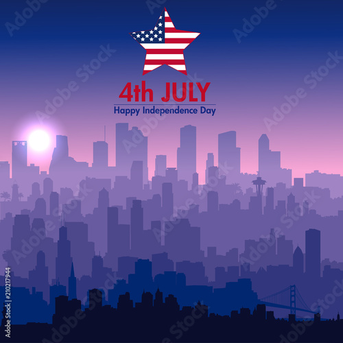 Patriotic independence day background