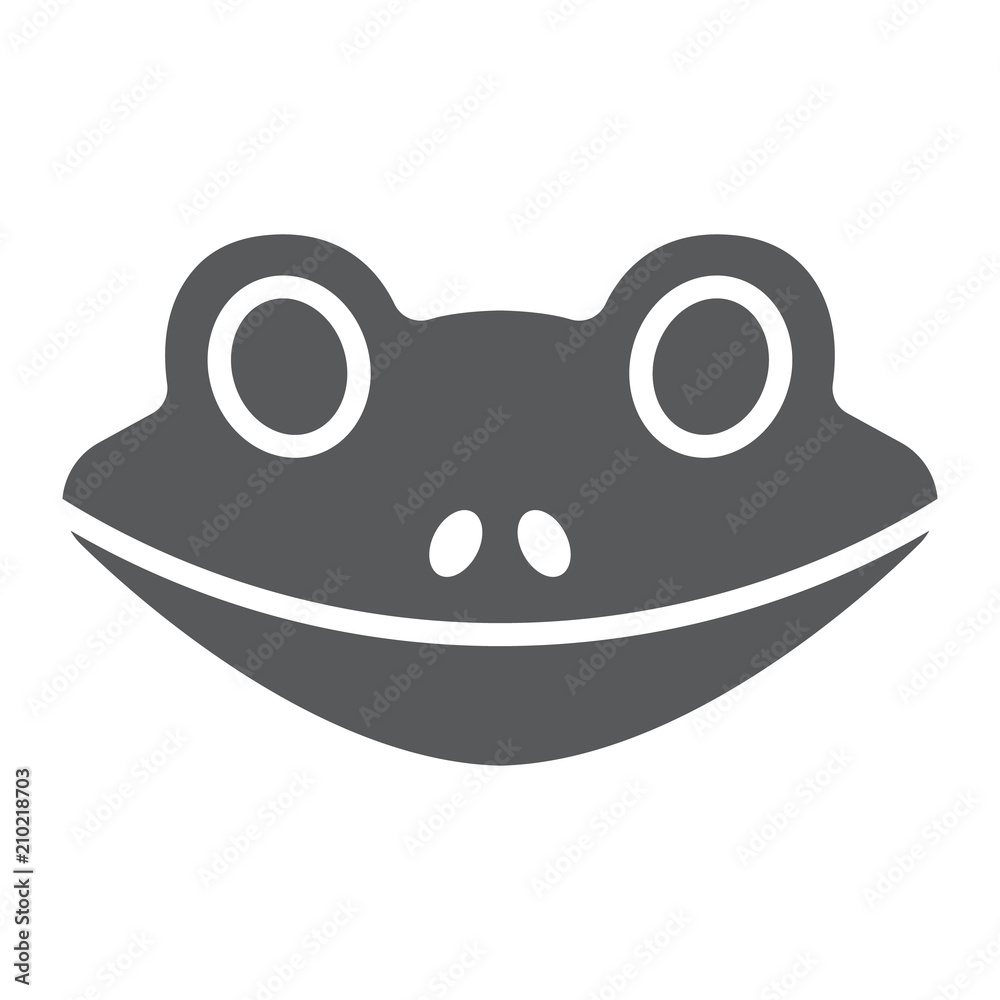 Frog glyph icon, animal and zoo, amphibian sign vector graphics, a solid pattern on a white background, eps 10. Frog glyph icon, animal and zoo, amphibian sign vector graphics, a solid pattern on a white background, eps 10.