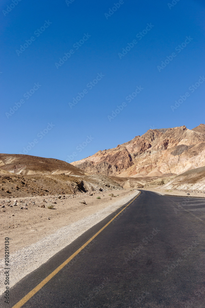 Lonely road in the desert