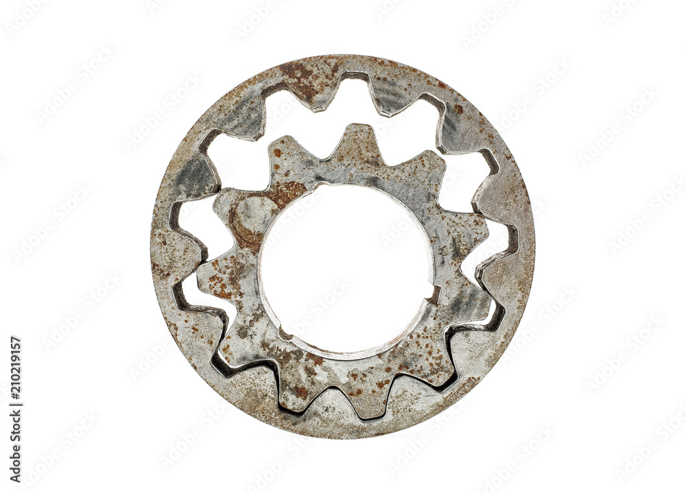 Metal gears on white background Metal gears on white background