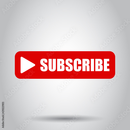 Subscribe button icon. Vector illustration. Business concept subscribe pictogram.