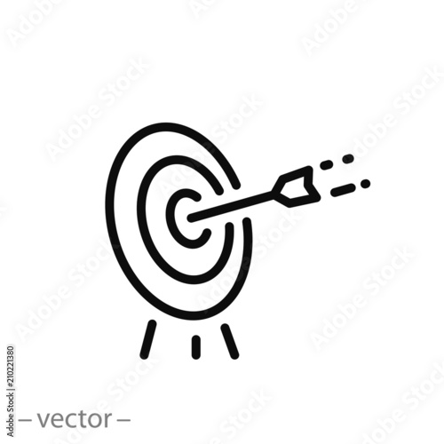 target icon, line sign - vector illustration eps10