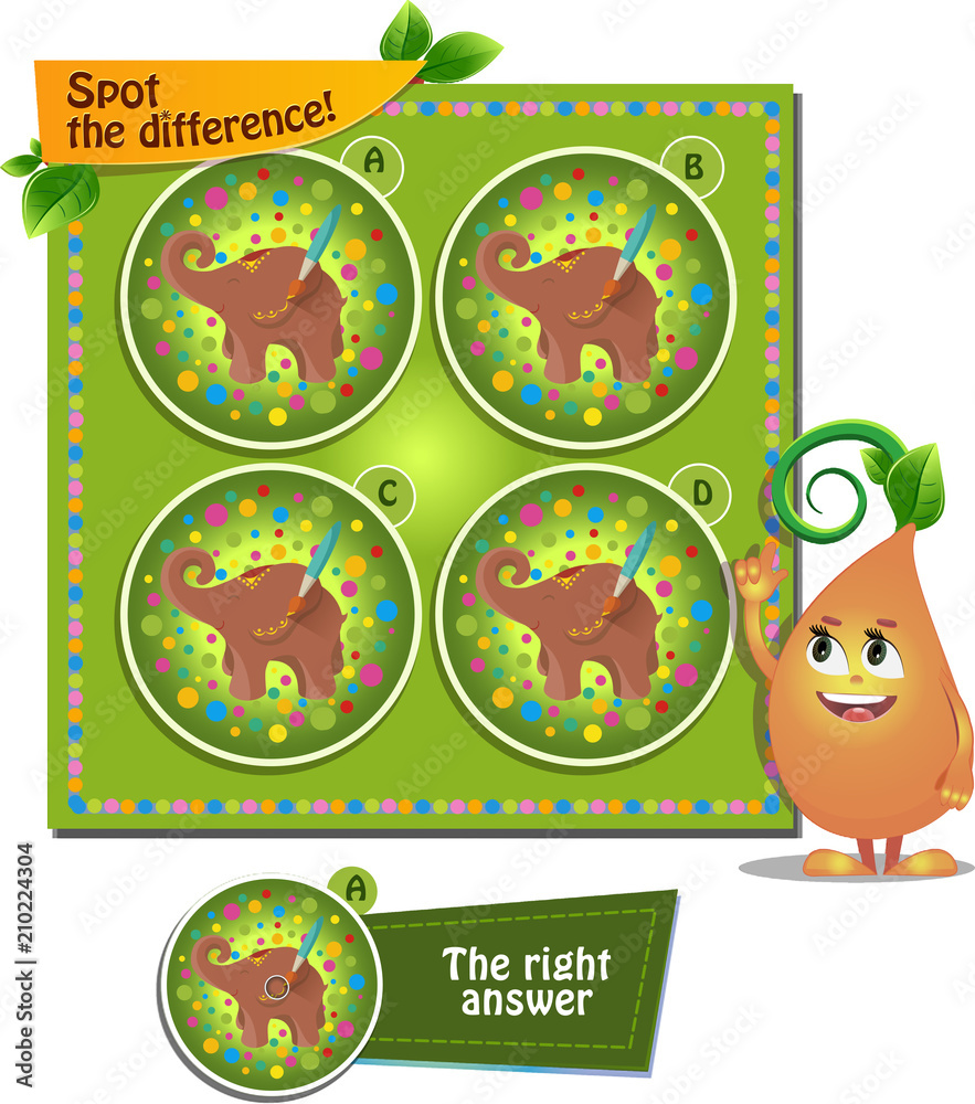 elephant Spot the difference elephant Spot the difference