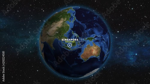 SINGAPORE SINGAPORE ZOOM IN FROM SPACE