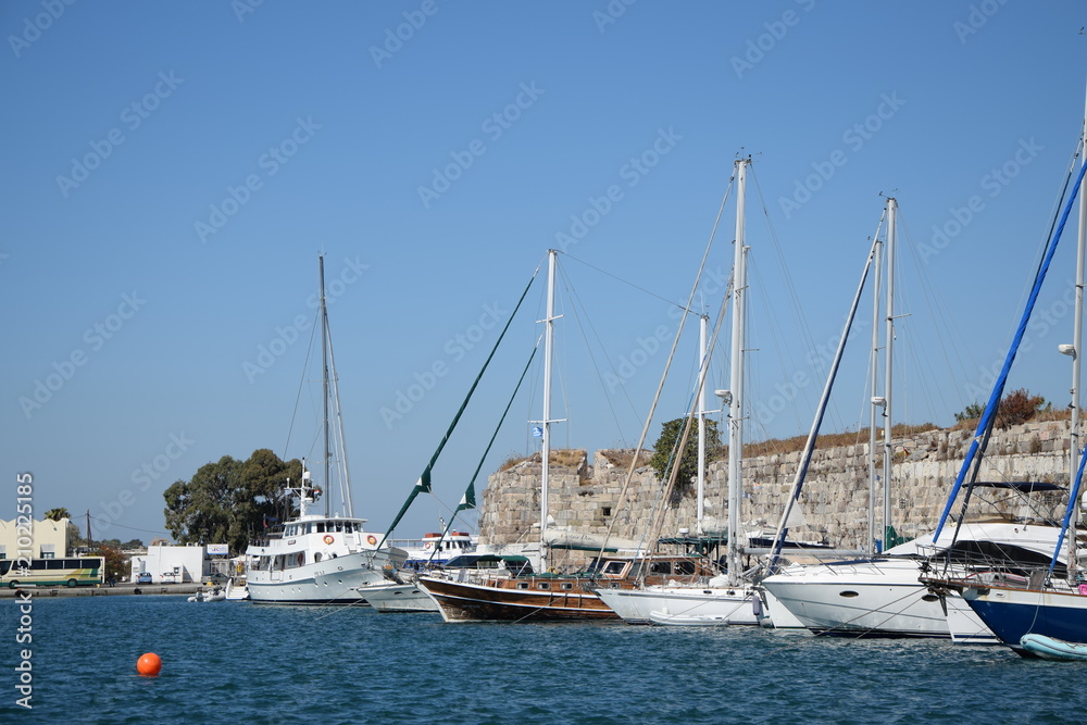 Obraz premium Hafen in Kos Stadt