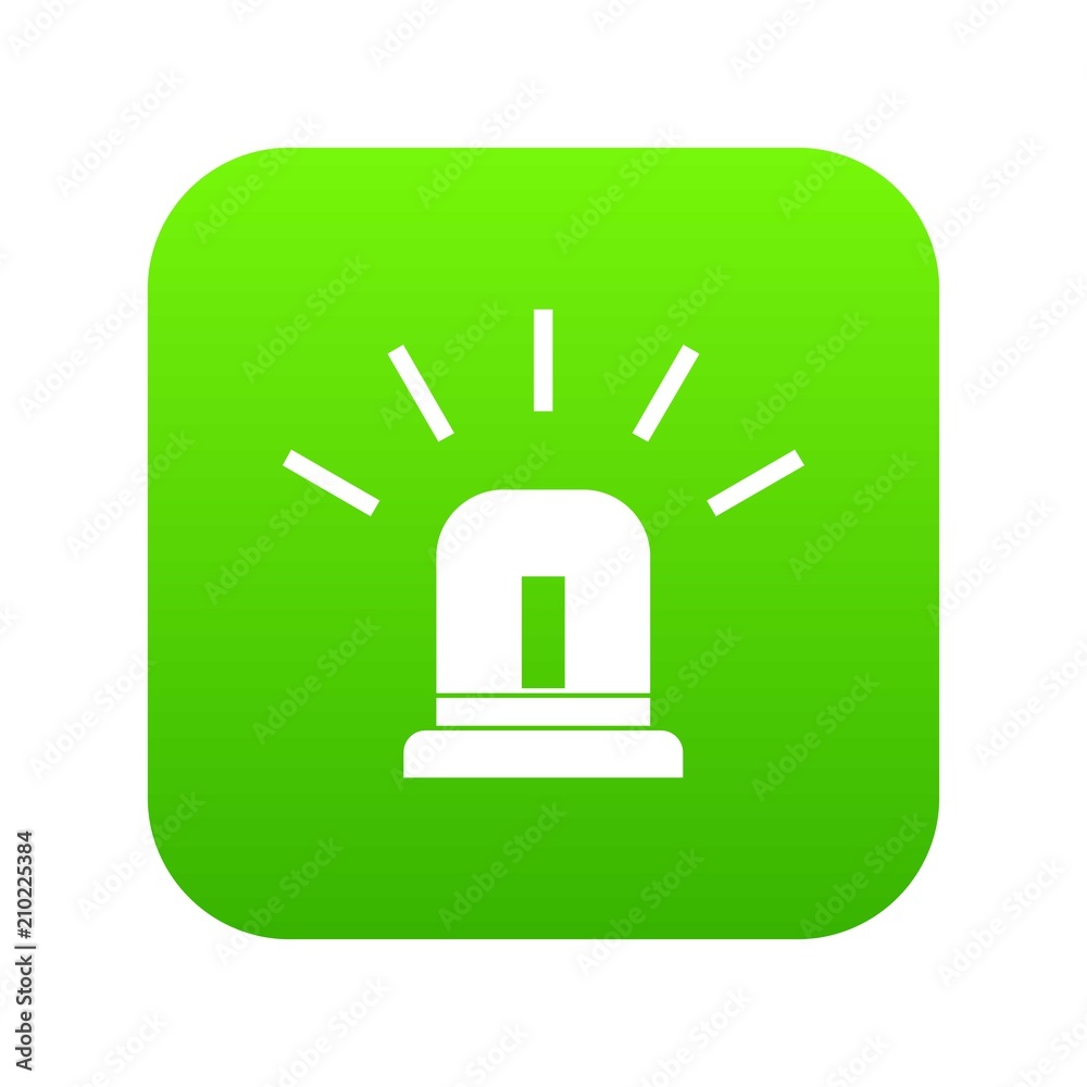 Blue special police flasher icon digital green for any design isolated on white vector illustration Blue special police flasher icon digital green for any design isolated on white vector illustration
