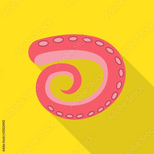 Cooked octopus icon. Flat illustration of cooked octopus vector icon for web design