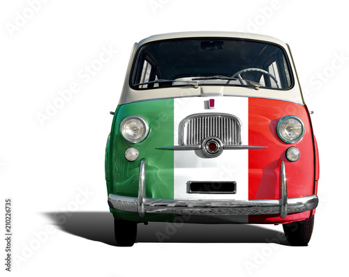 old Italian car isolated