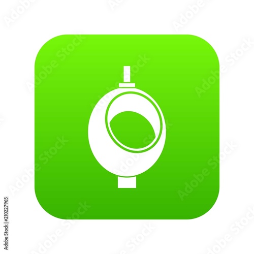 Urinal or chamber pot for men icon digital green for any design isolated on white vector illustration