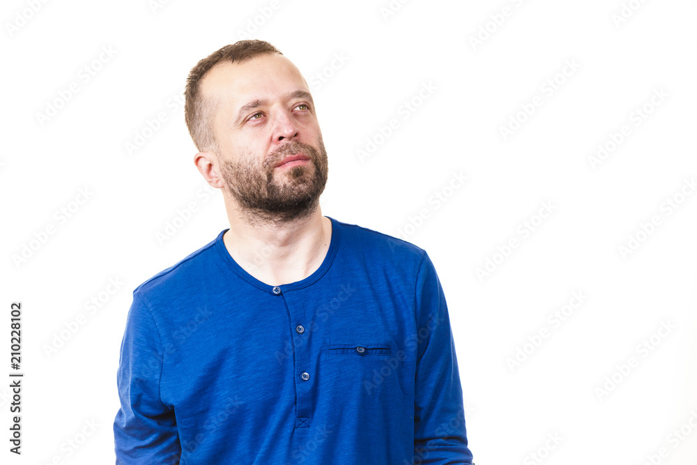 Confused man thinking Confused man thinking