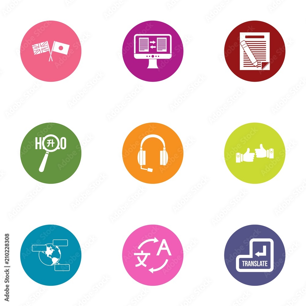 Borderless icons set. Flat set of 9 borderless vector icons for web isolated on white background Borderless icons set. Flat set of 9 borderless vector icons for web isolated on white background