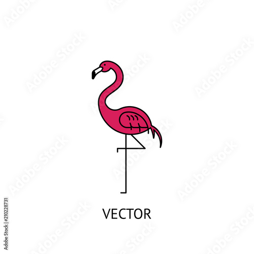 Flamingo bird icon