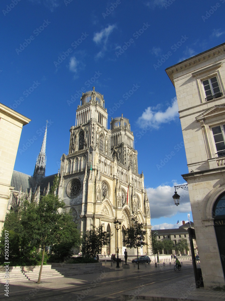 Cathédrale Sainte-Croix d'Orléans, un jour de beau temps.
