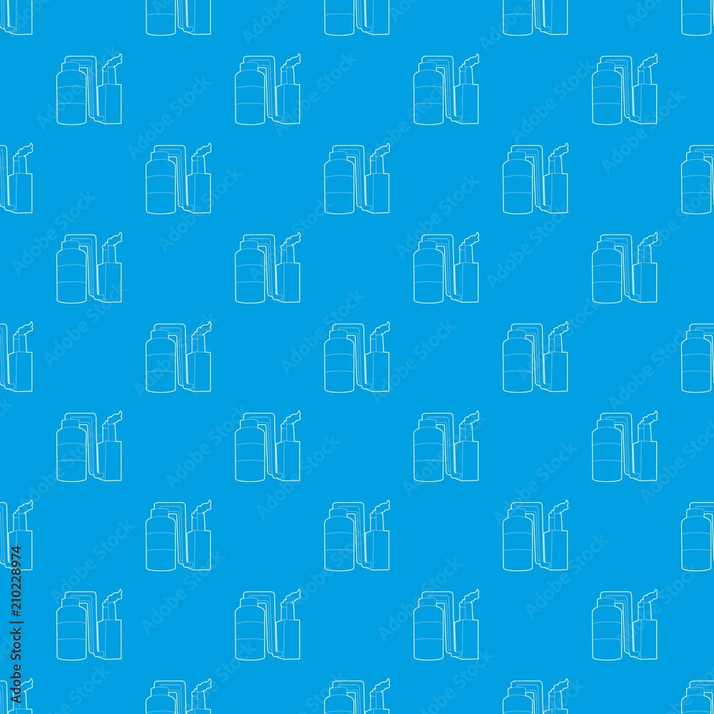 Tank and pipe pattern vector seamless blue repeat for any use