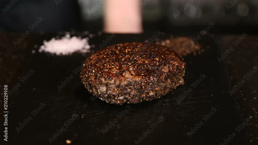 ready-to-eat delicious beef steak in black breaded pepper ready-to-eat delicious beef steak in black breaded pepper