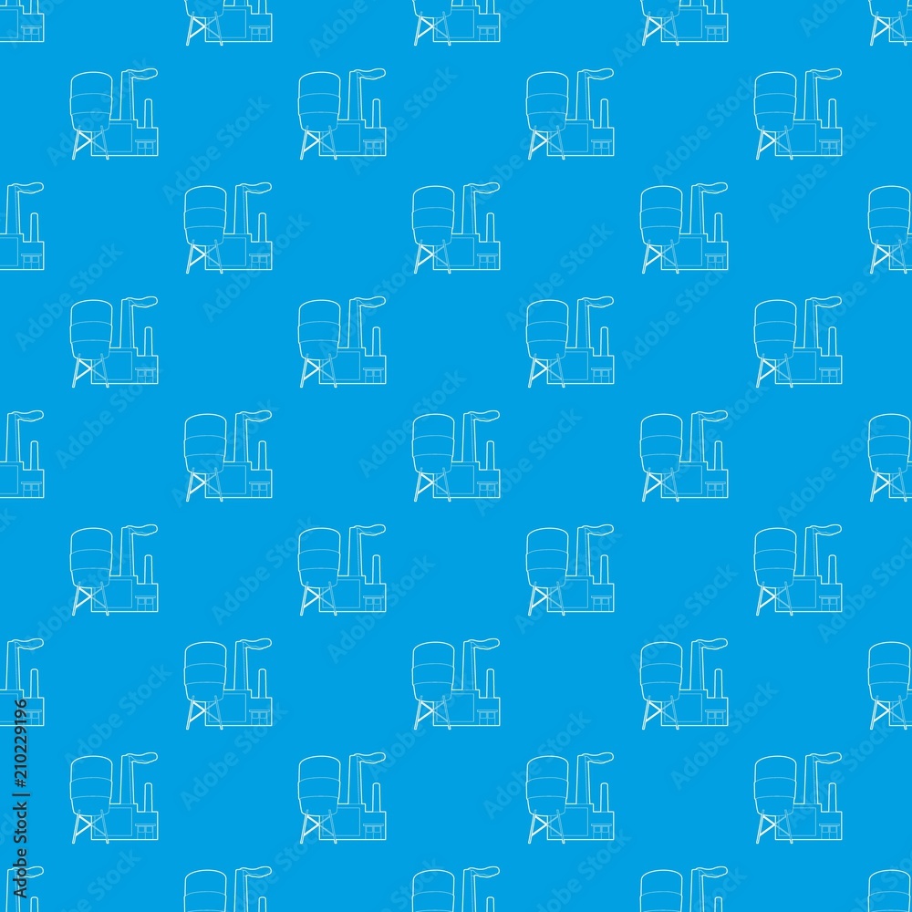 Factory pattern vector seamless blue repeat for any use Factory pattern vector seamless blue repeat for any use