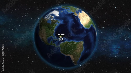 HAITI JACMEL ZOOM IN FROM SPACE photo