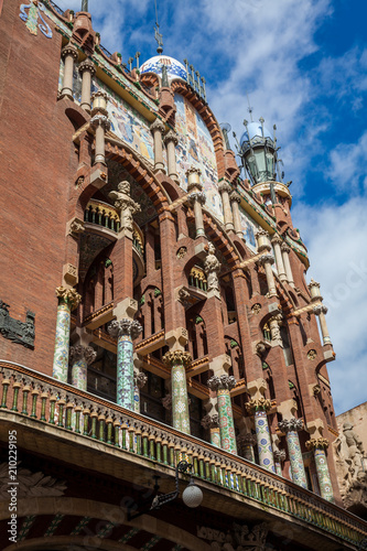 Facade of the Palace of Catalan Music in Barcelona