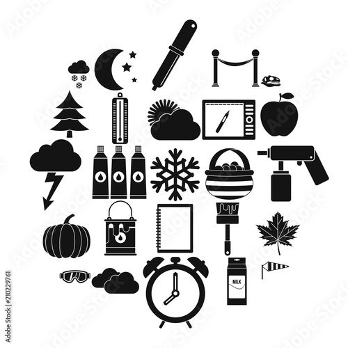 Portrayal icons set. Simple set of 25 portrayal vector icons for web isolated on white background