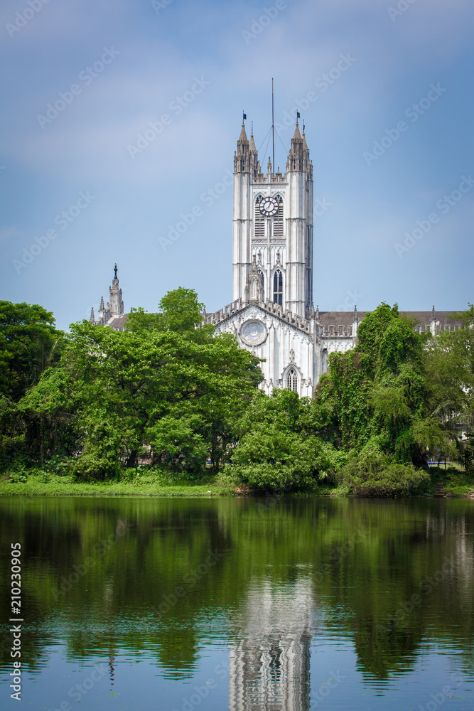 Obraz premium St Pauls Cathedral is a Anglican cathedral in Kolkata, West Bengal, India.