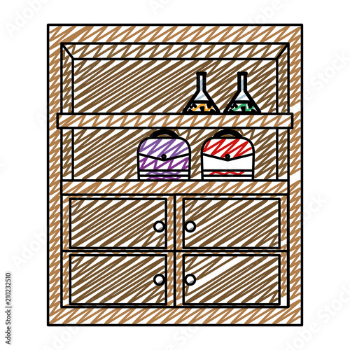 doodle wood shelf organizer equipment style