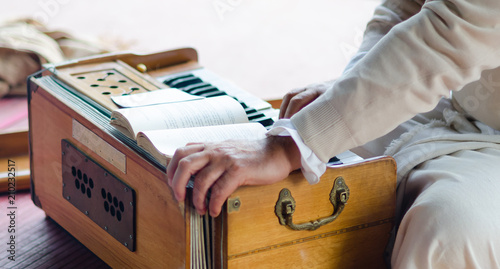 musical entertainments with harmonium during Guru Purnima photo