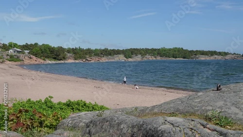 Motion Timelapse of main beach in Hanko, Finland 