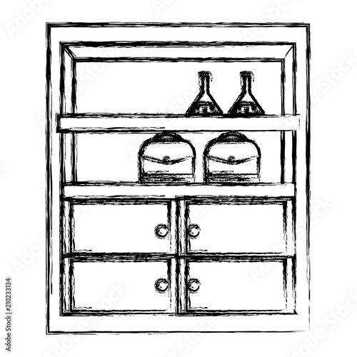 grunge wood shelf organizer equipment style