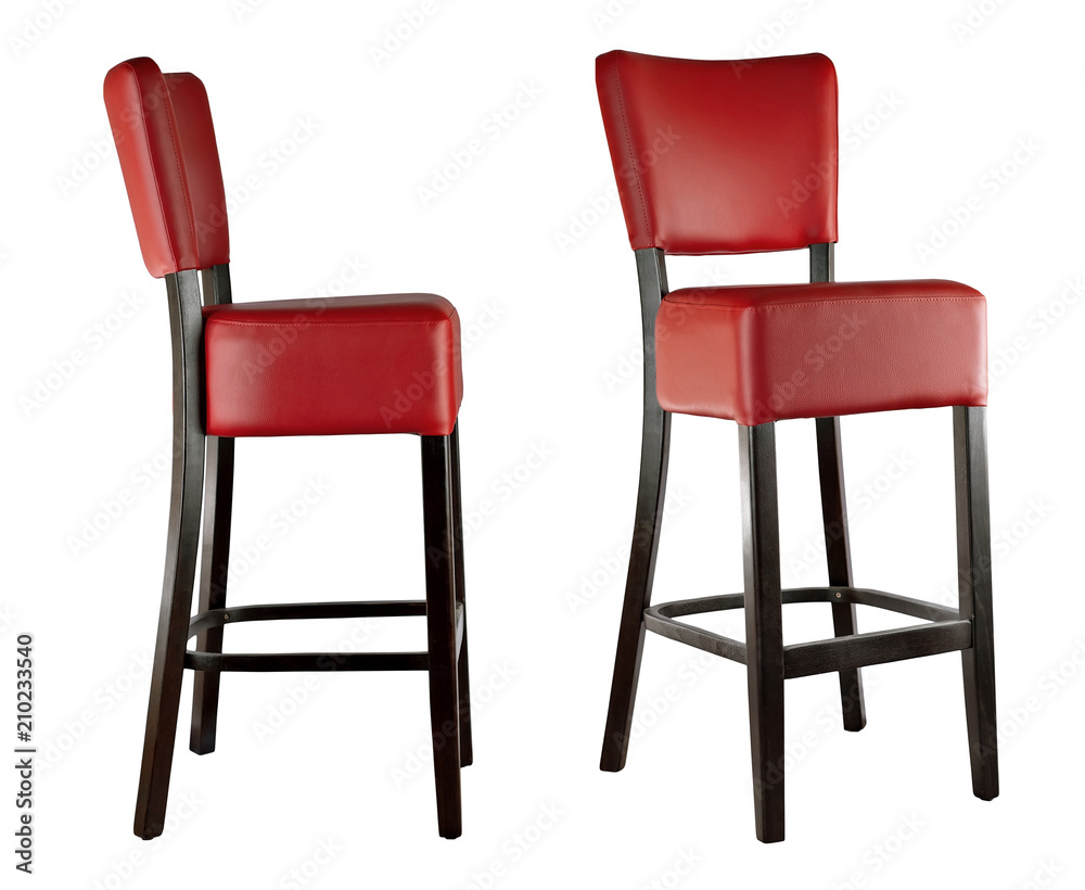 Colored chairs on a white background Colored chairs on a white background