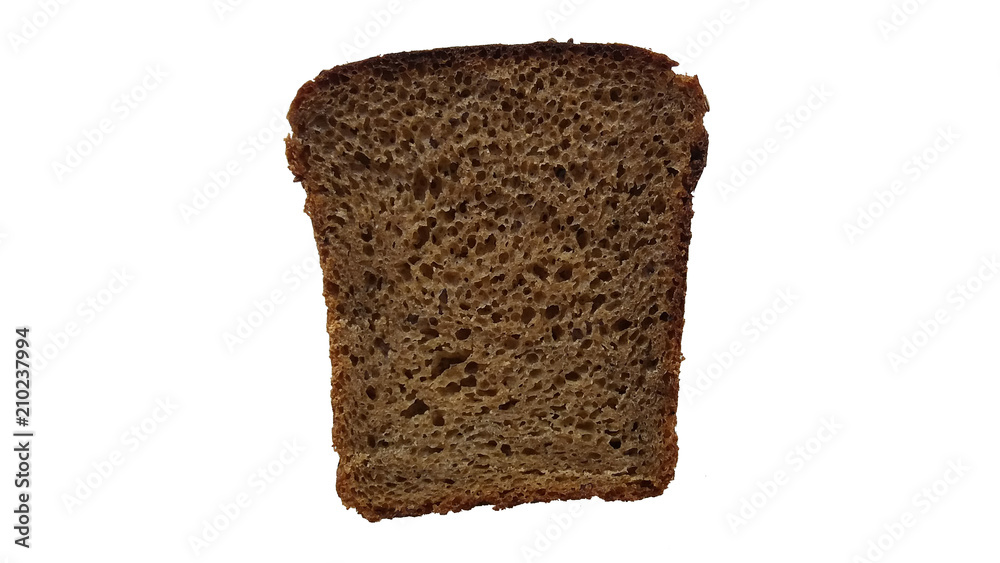 A slice of black bread