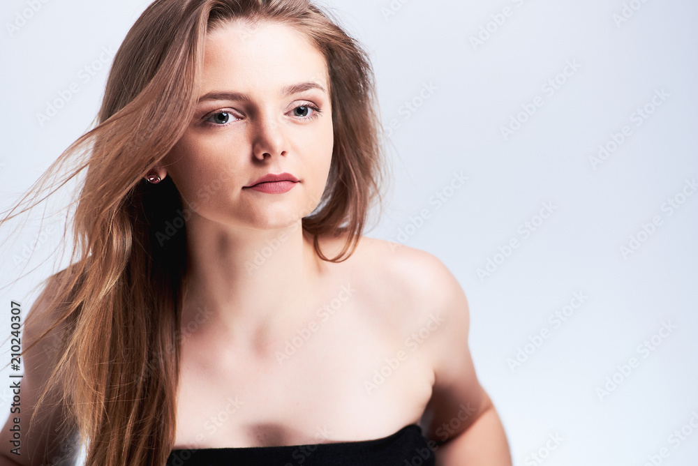 Studio portrait of young beautiful woman Studio portrait of young beautiful woman